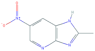 Chemical structure of 2-methyl-6-nitroimidazo[1,2-a]pyridine