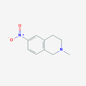 Chemical structure of 2-Methyl-6-nitro-1,2,3,4-tetrahydroisoquinoline