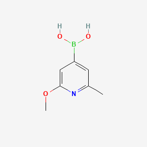 Chemical structure of 2-Methyl-6-methoxypyridine-4-boronic acid