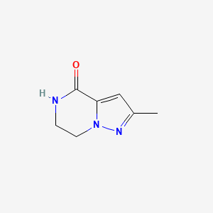 Chemical structure of 2-Methyl-6,7-dihydropyrazolo[1,5-a]pyrazin-4(5H)-one