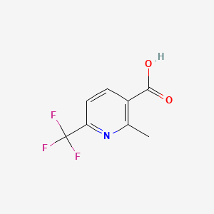 Chemical structure of 2-Methyl-6-(trifluoromethyl)nicotinic acid