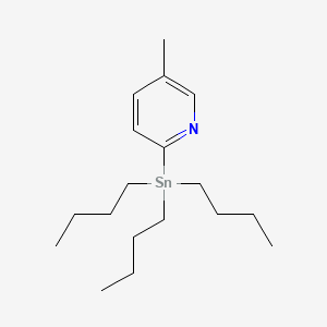 Chemical structure of 2-Methyl-6-(tributylstannyl)pyridine