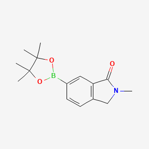 Chemical structure of 2-Methyl-6-(4,4,5,5-tetramethyl-1,3,2-dioxaborolan-2-yl)isoindolin-1-one