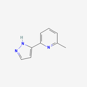 Chemical structure of 2-Methyl-6-(1H-Pyrazol-3-Yl)Pyridine