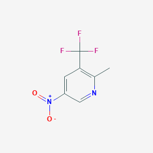 Chemical structure of 2-Methyl-5-nitro-3-(trifluoromethyl)pyridine