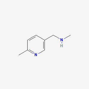 Chemical structure of 2-Methyl-5-[(methylamino)methyl]pyridine
