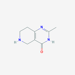Chemical structure of 2-Methyl-5,6,7,8-tetrahydropyrido[4,3-d]pyrimidin-4(3H)-one