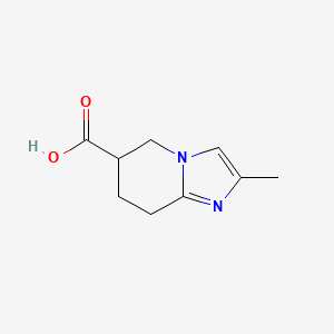 Chemical structure of 2-Methyl-5,6,7,8-tetrahydroimidazo[1,2-a]pyridine-6-carboxylic acid