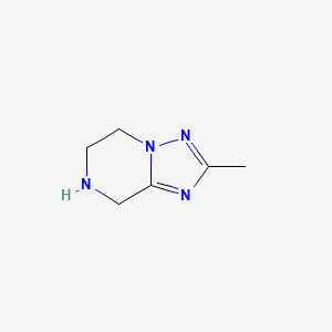 Chemical structure of 2-methyl-5H,6H,7H,8H-(1,2,4)triazolo(1,5-a)pyrazine