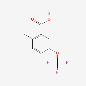 Chemical structure of 2-methyl-5-(trifluoromethoxy)benzoicacid