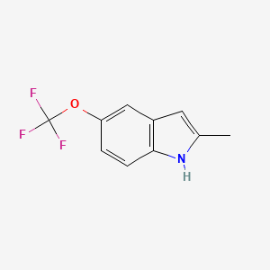 Chemical structure of 2-Methyl-5-(trifluoromethoxy)-1H-indole