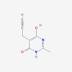 Chemical structure of 2-Methyl-5-prop-2-yn-1-ylpyrimidine-4,6-diol