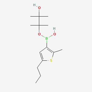 Chemical structure of 2-Methyl-5-(n-propyl)thiophene-3-boronic acid pinacol ester