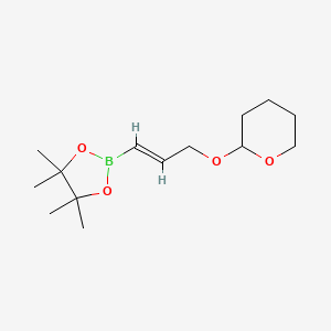 Chemical structure of 2-Methyl-5-(n-propyl)furan-3-boronic acid pinacol ester