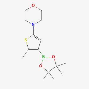 Chemical structure of 2-Methyl-5-(morpholino)thiophene-3-boronic acid pinacol ester