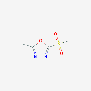 Chemical structure of 2-Methyl-5-(methylsulfonyl)-1,3,4-oxadiazole