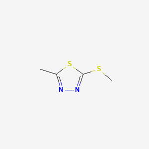 Chemical structure of 2-Methyl-5-(methylsulfanyl)-1,3,4-thiadiazole