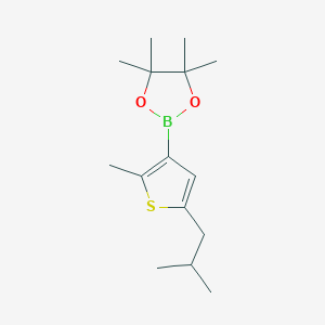 Chemical structure of 2-Methyl-5-(iso-butyl)thiophene-3-boronic acid pinacol ester