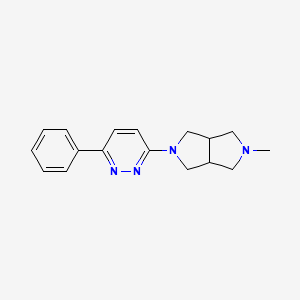 Chemical structure of 2-Methyl-5-(6-phenylpyridazin-3-yl)octahydropyrrolo[3,4-c]pyrrole