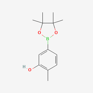 Chemical structure of 2-Methyl-5-(4,4,5,5-Tetramethyl-1,3,2-Dioxaborolan-2-Yl)Phenol