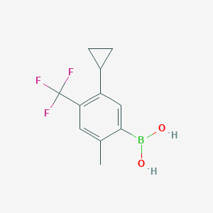 Chemical structure of 2-Methyl-4-trifluoromethyl-5-cyclopropylphenylboronic acid