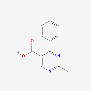 Chemical structure of 2-Methyl-4-phenylpyrimidine-5-carboxylic acid