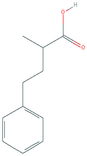 Chemical structure of 2-Methyl-4-phenylbutanoic acid