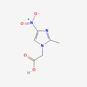 Chemical structure of 2-Methyl-4-nitro-1H-imidazole-1-acetic acid