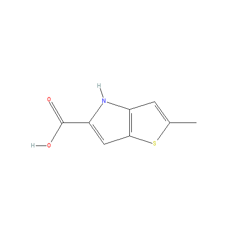 Chemical structure of 2-Methyl-4H-thieno[3,2-b]pyrrole-5-carboxylic acid