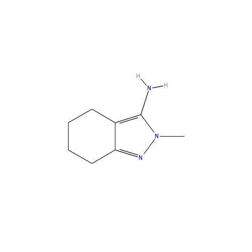 Chemical structure of 2-Methyl-4,5,6,7-tetrahydro-2H-indazol-3-amine
