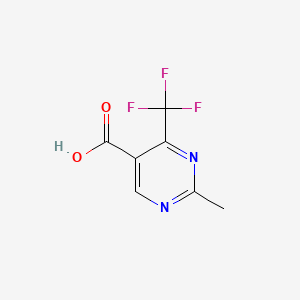 Chemical structure of 2-Methyl-4-(trifluoromethyl)pyrimidine-5-carboxylic acid