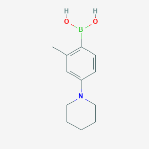 Chemical structure of 2-Methyl-4-(piperidin-1-yl)phenylboronic acid