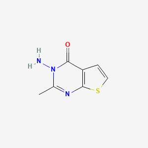 Chemical structure of 2-Methyl-4-(methylthio)-6-oxo-1,6-dihydropyrimidine-5-carbonitrile