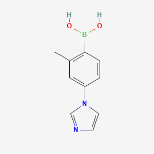 Chemical structure of 2-Methyl-4-(imidazol-1-yl)phenylboronic acid