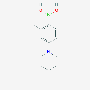 Chemical structure of 2-Methyl-4-(4-methylpiperidin-1-yl)phenylboronic acid