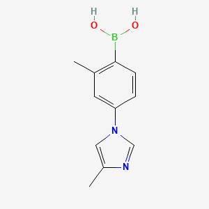 Chemical structure of 2-Methyl-4-(4-methylimidazol-1-yl)phenylboronic acid
