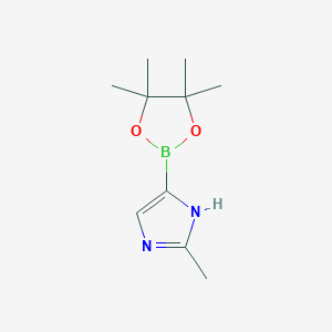 Chemical structure of 2-Methyl-1H-imidazol-4-ylboronic acid pinacol ester