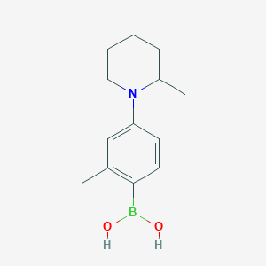 Chemical structure of 2-Methyl-4-(2-methylpiperidin-1-yl)phenylboronic acid