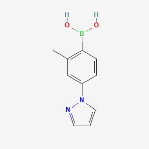 Chemical structure of 2-Methyl-4-(pyrazol-1-yl)phenylboronic acid