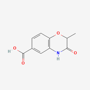 Chemical structure of 2-Methyl-3-Oxo-3,4-Dihydro-2H-1,4-Benzoxazine-6-Carboxylic Acid