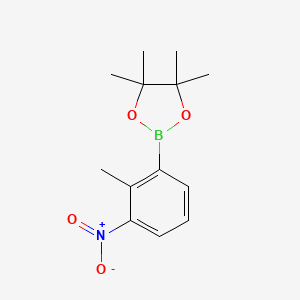 Chemical structure of 2-METHYL-3-NITROPHENYLBORONIC ACID, PINACOL ESTER