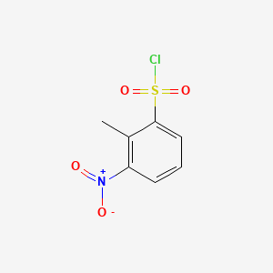 Chemical structure of 2-Methyl-3-nitrobenzene-1-sulfonyl chloride