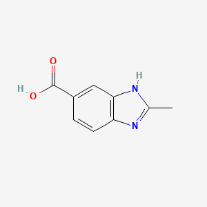 Chemical structure of 2-methyl-1H-1,3-benzodiazole-5-carboxylic acid