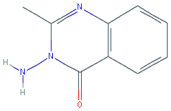 Chemical structure of 2-METHYL-3-AMINO-4-QUINAZOLONE