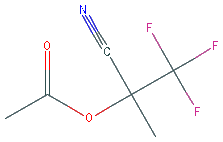 Chemical structure of 2-Cyano-1,1,1-trifluoropropan-2-yl acetate