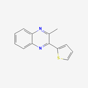 Chemical structure of 2-Methyl-3-(thiophen-2-yl)quinoxaline