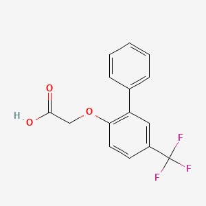 Chemical structure of 2-Methyl-3-(4-trifluoromethoxyphenyl)benzoic acid