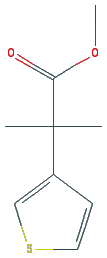 Chemical structure of 2-Methyl-2-thiophen-3-yl-propionic acid methyl ester
