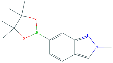 Chemical structure of 2-Methyl-2H-indazole-6-boronic acid pinacol ester