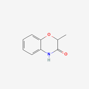 Chemical structure of 2-methyl-2H-1,4-benzoxazin-3(4H)-one